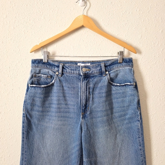 Loft High Rise Wide Leg Crop Jeans 10/30 - Picture 3 of 7